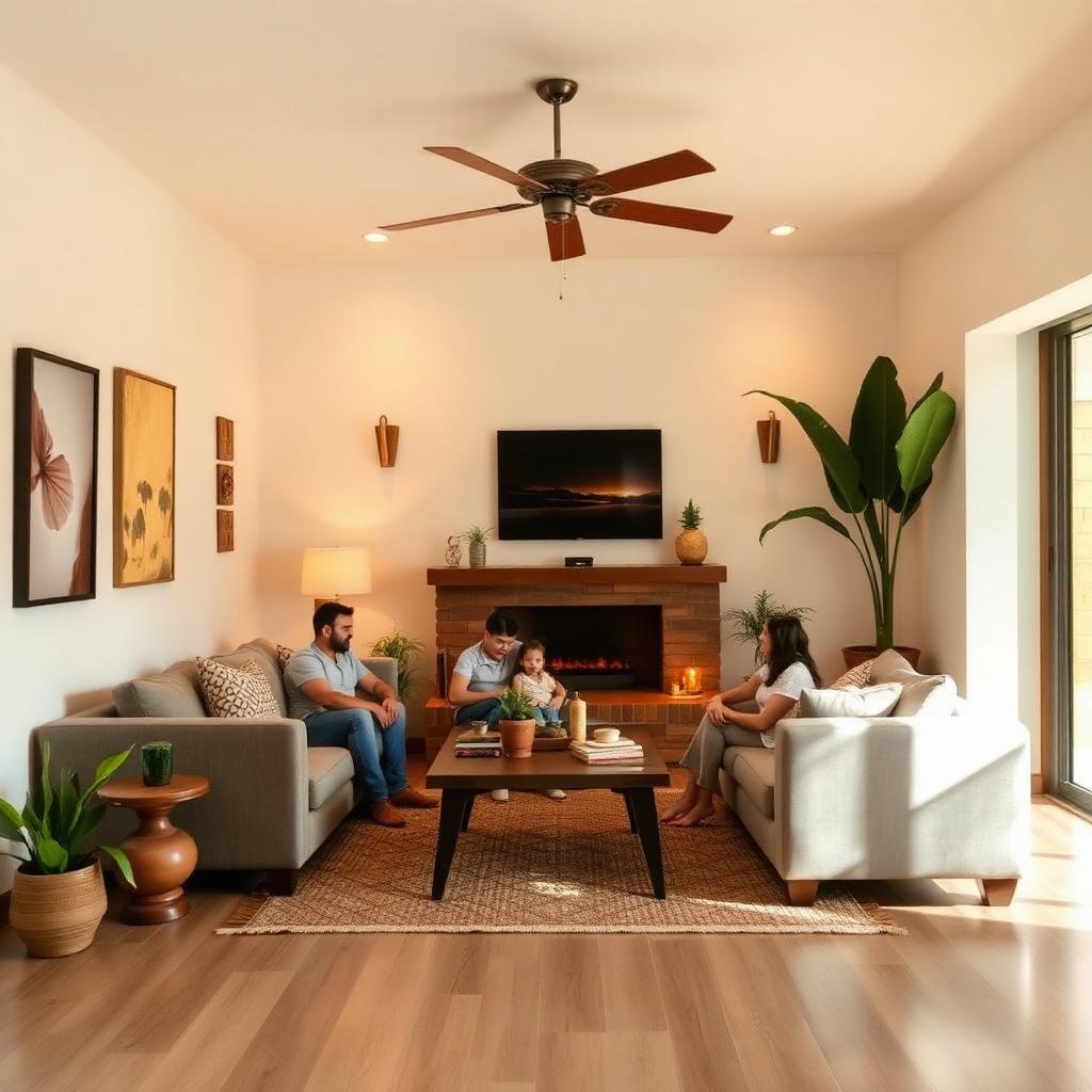 Una sala renovada, una vida nueva. Nuevos pisos, pintura e iluminación para disfrutar momentos inolvidables en casa.